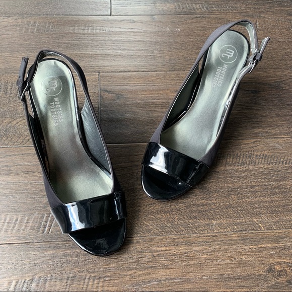 Mootsies Tootsies Size 8 Black 3 Inch High Heels - Picture 1 of 12